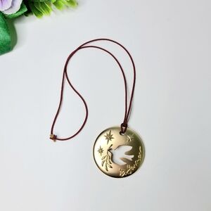 David Yurman 2023 Dove Bird Brushed Gold Tone Ornament